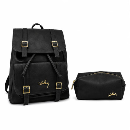 Morral Unisexo Vélez de Cuero - Lote Exclusivo Con 50% OFF + Cosmetiquera de Regalo