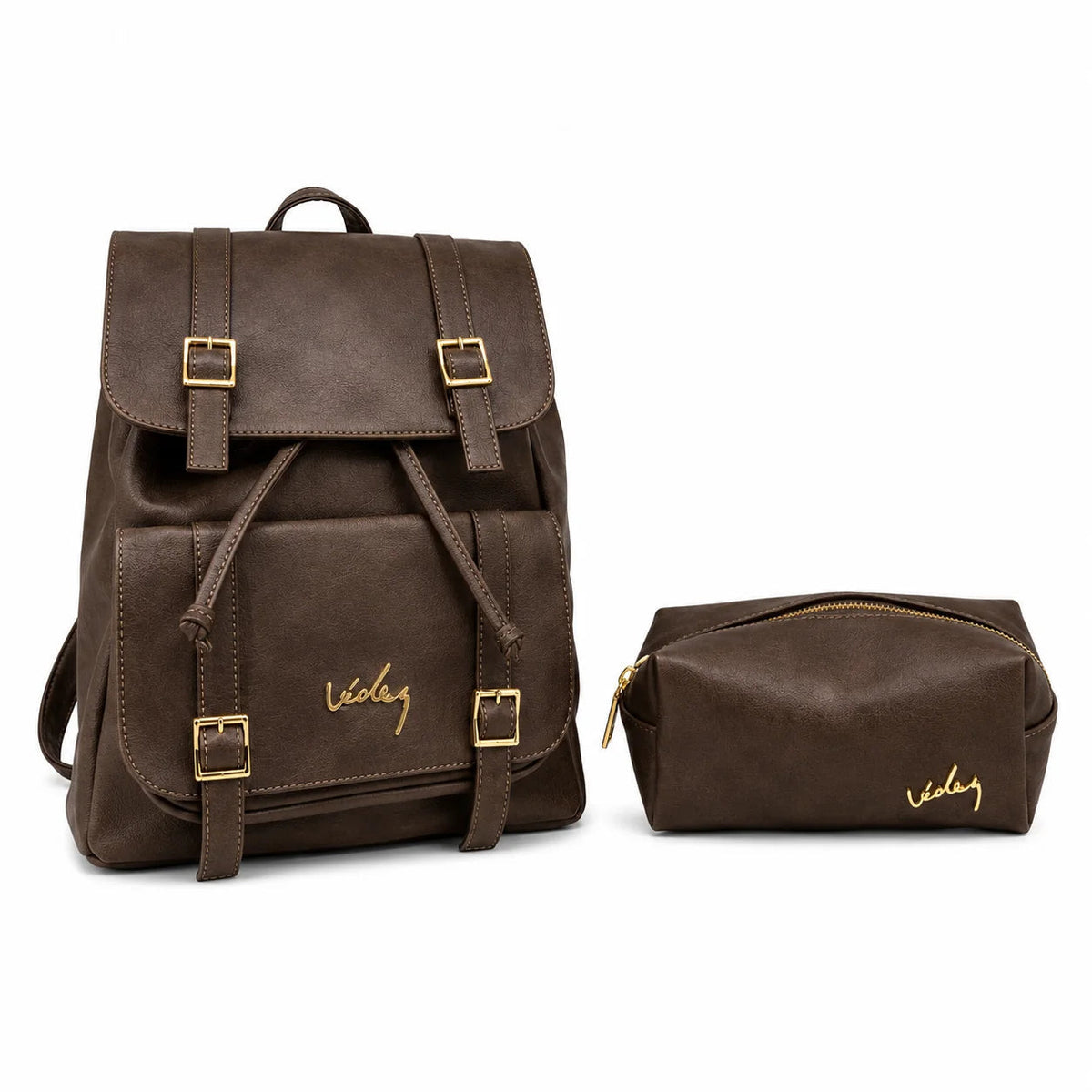 Morral Unisexo Vélez de Cuero - Lote Exclusivo Con 50% OFF + Cosmetiquera de Regalo