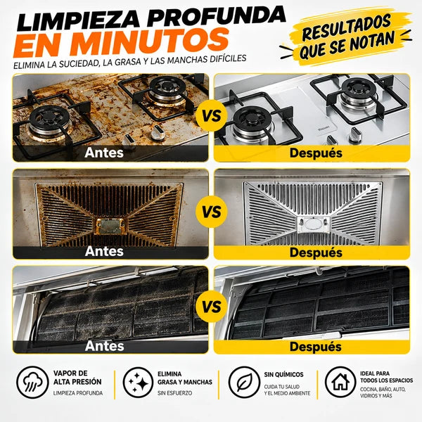 Limpiador a vapor presurizado alta temp