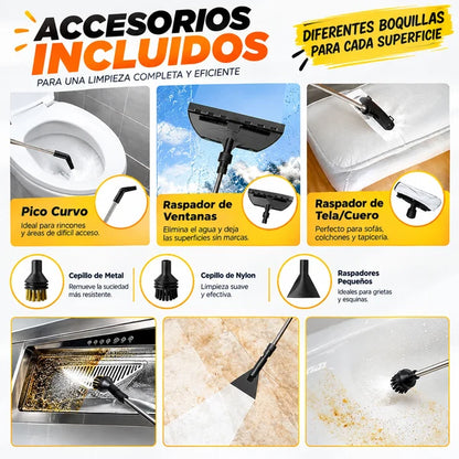 Limpiador a vapor presurizado alta temp